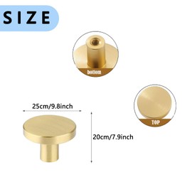 YSBCNK 6 Pcs Gold Door Knobs, Gold Drawer Knobs, Gold Handles, Gold Handles for Drawers, Gold Knobs for Drawers, for Cupboards, Wardrobe, Closet, Kitchen, Home Decorating, (20 * 25mm)