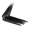Guifeng 4PCS Black Metal Triangle Support Brackets, 200x250mm, Heavy Duty