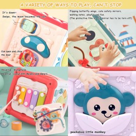 Cubo Didáctico De Actividades Montessori 6 En 1 Para Bebés                                                                                            