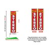 Auto Stereo Advertising Rectangle Feather Banner Swooper Flag Sign with