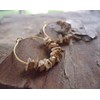 ★ Gold & Landscape Jaspis ★ Small hoop earrings with