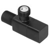 Square Angle Stop Valve, G1/2" Brass Matte Black Shut Off