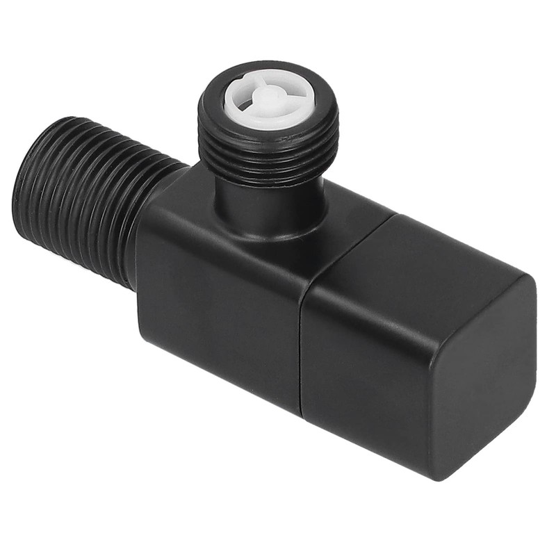Square Angle Stop Valve, G1/2" Brass Matte Black Shut Off
