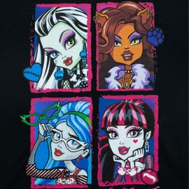 Monster High T-Shirt Girls Dolls Tee Black 4