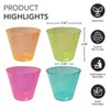 Party Essentials N95090 Brights Plastic Party Cups/Tumblers, 9-Ounce Capacity, Assorted