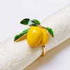 Tropical Yellow Lemon Napkin Rings Set of 4,Wedding Napkin Holder