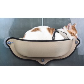 Pet Life ® 'Gravity-Lounge' Suction Cup Kitty Cat Lounger and Bed