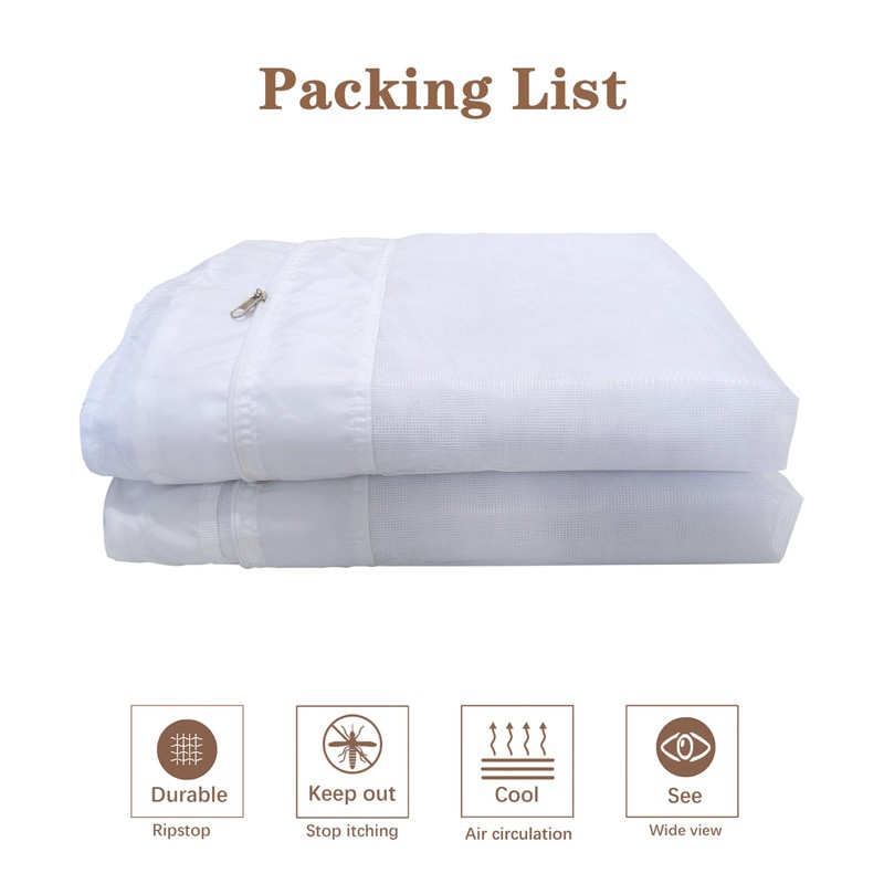 SCOCANOPY Replacement Mesh sidewall for Most 12x12 Canopy Or Gazebo,(White)