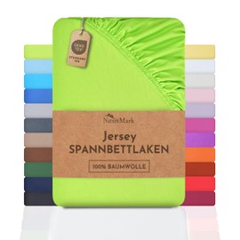 Nature mark jersey fitted sheets, 100% cotton in many sizes and colours, brand quality, standard Oeko-Tex 100., 90x200 - 100x200 cm