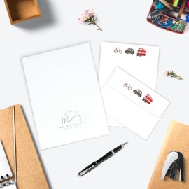 Me Loovely London Travel Letter Writing Paper and Envelopes Set A5 Size Writing Papers Stationery Supplies for Invitation Love Letter & Gift (10 Letters & 10 Envelopes with Gift Envelope)