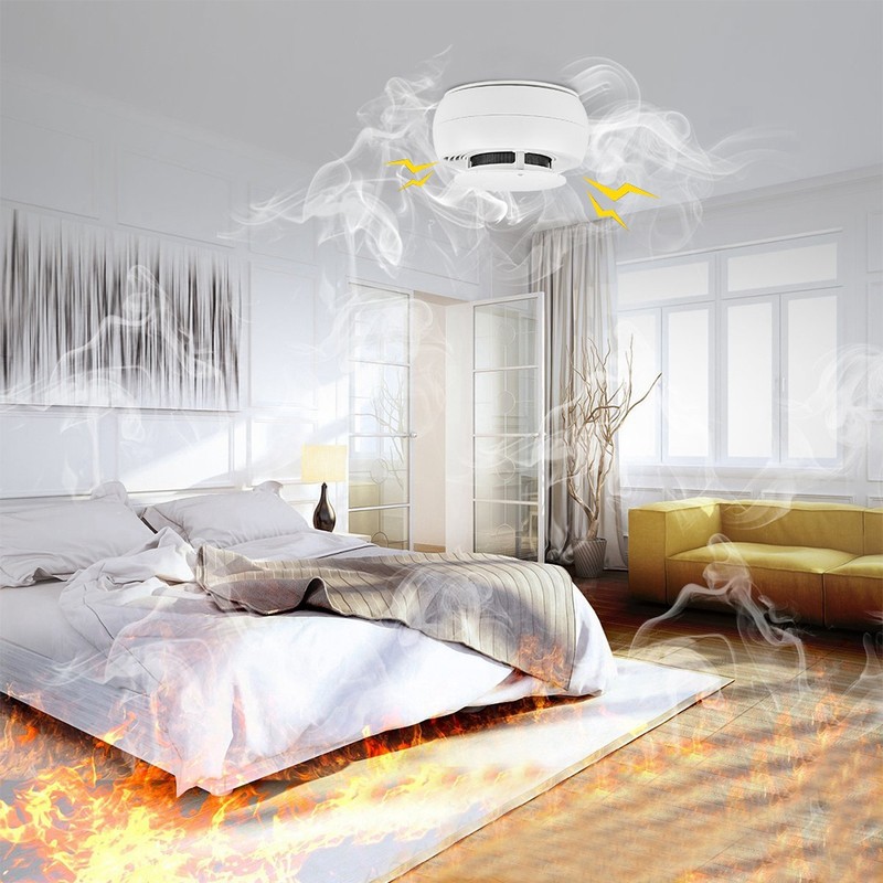 3V Wireless Wifi Smoke Detector Automatic Alarm Kitchen Safety System