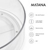 MATANA 2 Pack Clear Lazy Susan Turntable Shelf Organiser, 23cm