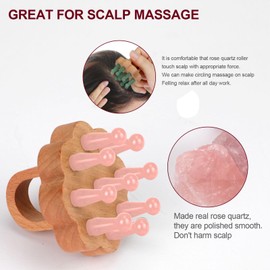 ideayard Scalp Massage Comb Shower Hair Brush Scalp for Hair Growth Massage Relieves Headaches (Pink)