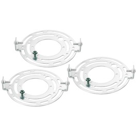 PATIKIL 115mm (4.53"") Universal Light Fixture Mounting Bracket Kit, 3set Light Crossbar Round Ceiling Plate for Wall Light, Close to Ceiling Light, Chandelier, Silver