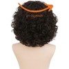Dark Brown Short Curly Bob Wigs for Women Natural Wavy