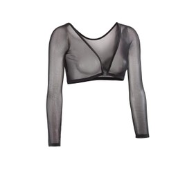 Sleevey Wonders Women's Basic 3/4 Length Slip-on Mesh Sleeves S Black