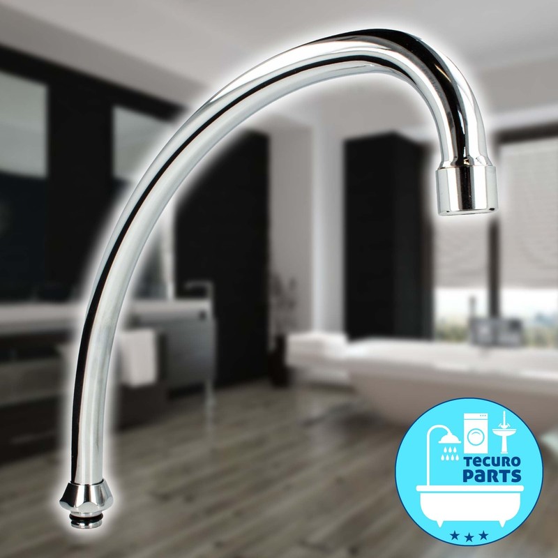 tecuro HU Spout for Standing and Wall Fittings Chrome-Plated Stainless
