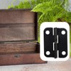 Black Cabinet Hinge, Antrader 1" x 3/4" Metal Foldable Butt