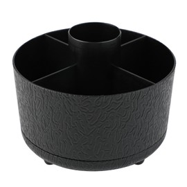 Bekeify Make Up Organiser 360° Rotating Brush Organiser Brush Holder Cosmetic Storage with 5 Compartments Cosmetic Shelf Dressing Table Organiser for Dressing Table Decor Bedroom Bathroom Black