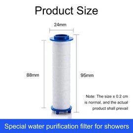 Pack of 8 PP Cotton Filter, Filter Shower Head, PP Cotton Replacement Filter, PP Sediment Cartridge Filtered, Replacement Filter Cartridge for Hand Shower, Shower Filter for Hard Water, Universal