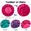 HekouJiub 6Pcs Kids Silk Bonnet for Sleeping, Adjustable Child Satin