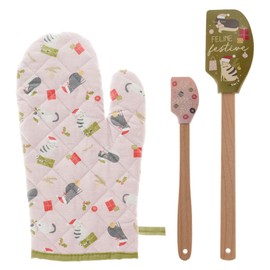 Karma Gifts, Oven Mitt and Spatula Set, We Whisk You, Large