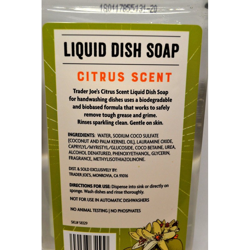 Liquid Dish Soap Citrus Scent