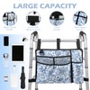 Walker Bag with Cup Holder, Flowers Walker Accessories for Seniors