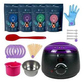 Premium Waxing Kit for Sensitive Skin – Hard Wax Beans Set for Body Hair Removal, Digital Display Wax Heater, Brazilian & Full Body Home Salon Use