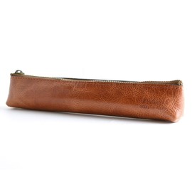Endmark Pencil Case, Leather, Stylish, Slim, Pencil Case, Made in Japan, Light Brown