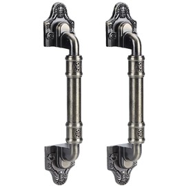 Natudeco 2Pcs Door Handles Furniture Drawer Pulls Zinc Alloy Pull Handle Rustic Barn Door Grab Furniture Fittings Cabinet Hardware for Wardrobe Cabinet Door
