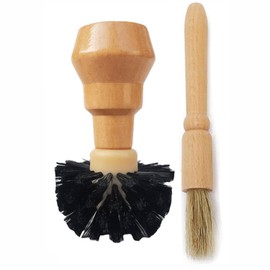 Set of 2 Coffee Basket Brush, Espresso Machines Cleaning Brush, Coffee Cleaning Brush, Handle Cleaning Brush, for Portafilter Machines, Fully Automatic Coffee Machines, Espresso Machines, Coffee