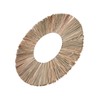 Wall Mirror Make Up Tapestry Decorative Grass Woven Round Hanging