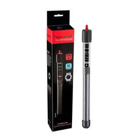 Aquatop 200W Quartz Platinum Heater - Fully Submersible for 40-60 Gallons Fish Tanks, 68-93F Adjustable Temperature Range, Fresh & Saltwater Use, Shatter Resistant Aquarium Heaters, QPH-200