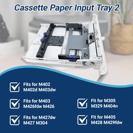 Cassette Paper Input Tray 2 Fit for HP Laserjet Pro M402 M403 M404 M426 M427 M304 M305 M329 M405 M406 M407 M429 M430, Replace RM2-5392, White