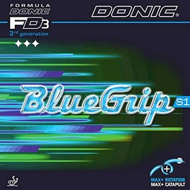 Donic Bluegrip S1 Table Tennis Rubber (2.0mm, Red)