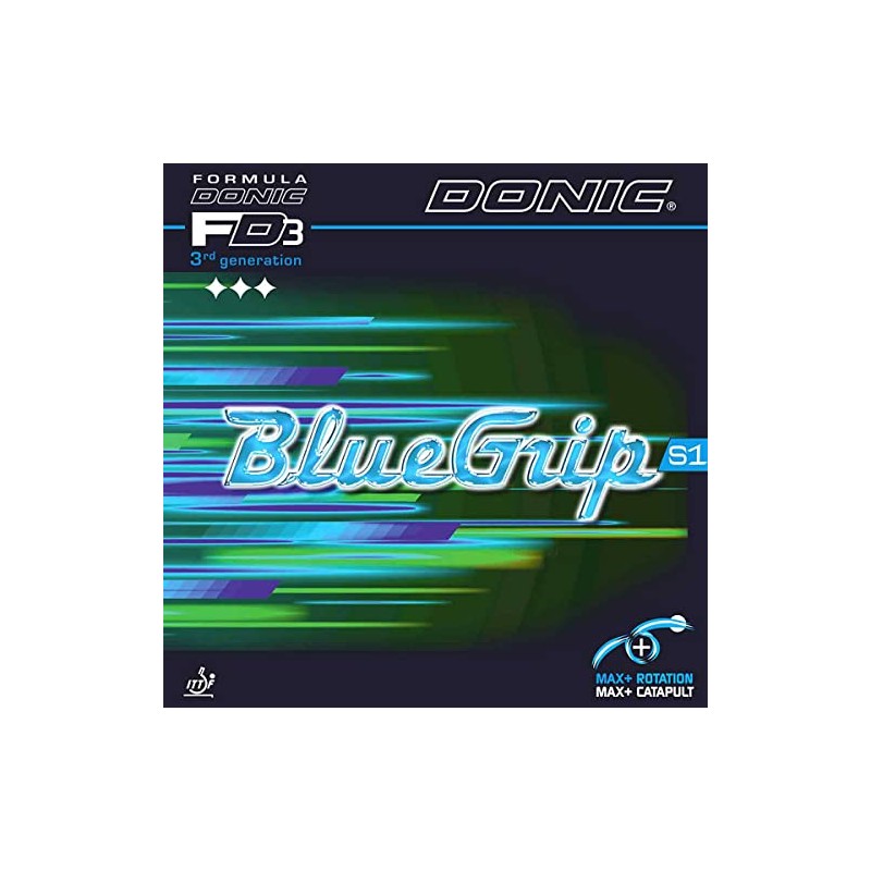 Donic Bluegrip S1 Table Tennis Rubber (2.0mm, Red)