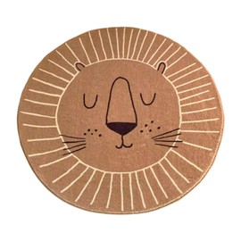 EHDWXVZM 1 Piece Children's Crawling Rug, Cartoon Animal Rug, Round Children's Rug, Bedroom Children's Rug, Washable Rug