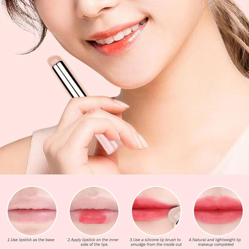 2 PCS Pincel De Lápiz Labial Pincel De Labios Reutilizable