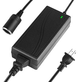Shentian Convertidor de CA a CC de 110 V-240 V a 12 V, adaptador de enchufe para encendedor de cigarrillos de coche, cargador de coche de 220 V a 12 V, convertidor de salida hembra, adaptador de corriente CA/CC (adaptador de 12 V 5 A 60 W)
