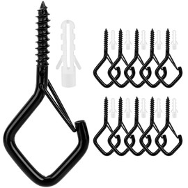 10PCS ceiling Hooks for Hanging Plants Hooks for Hanging Hanger Hooks for Outdoor String Lights Siding Hooks plant hooks for ceiling Cup Hooks Metal Hooks Hooks for Hanging Plants 2.2 Inches Black