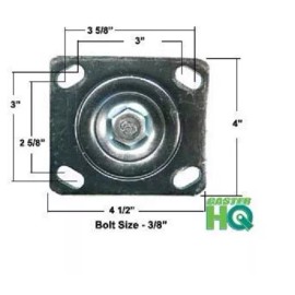 CasterHQ- 5" X 2" 2 Swivel CASTERS & 2 Rigid Set of 4 PHENOLIC Wheel - 3,200 LBS
