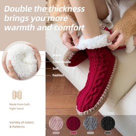 Caudblor Ladies' Cozy Mid-Calf Floor Socks - Non-Slip, Warm & Breathable for Home Use