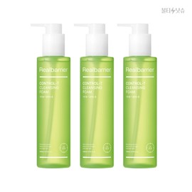 Real Barrier Cleansing Foam Acne Skin Control T Mildly Acidic Cleansing Foam 200ml 3pcs / 리얼베리어 클렌징폼 여드름피부 컨트롤T 약산성 클렌징폼 200ml 3개