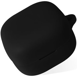 Geiomoo Silicone Case for Sony LinkBuds Open, Protective Cover with Carabiner (Black)