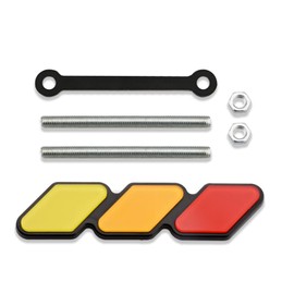 Mearo TRD Grille Decor Badge, 3-Color Upgrade Emblem, Grille Badge Emblem Decoration for Mesh or Slotted Grille, Car Accessories Compatible with Toyota 4Runner Tacoma Tundra Sequoia Rav4 Highlander