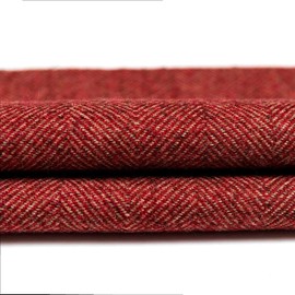 McAlister Textiles Herringbone Tweed | Decorative Designer Door Stop in Red & Anthracite | Unfilled Door Sack Traditional Woven Herringbone Pattern
