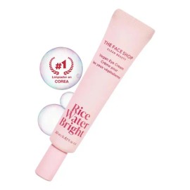 The Face Shop - Rice Water Bright - Crema Coreana para Contorno de Ojos Vegana de Agua de Arroz | Anti-Ojeras Oscuras y Líneas Finas | K-...