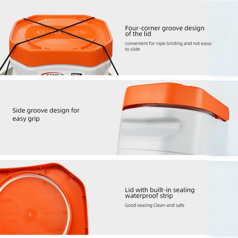 SEAFLO Waterproof Storage Bins with Lid for Marine, RV, Storage,