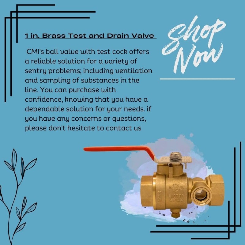 rust proof Full Port Brass Test and a durable Drain